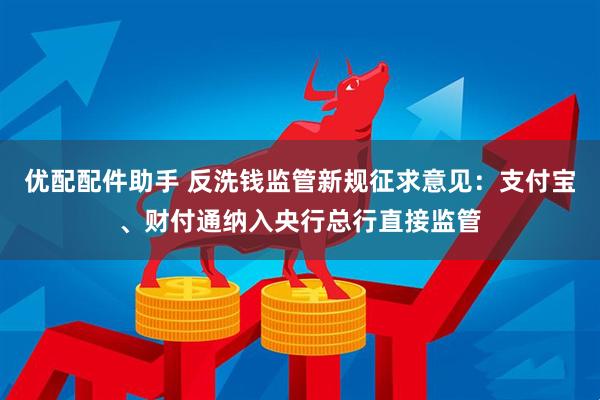 优配配件助手 反洗钱监管新规征求意见：支付宝、财付通纳入央行总行直接监管