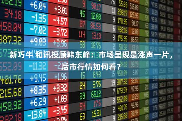 新巧牛 和讯投顾韩东峰：市场呈现是涨声一片，后市行情如何看？